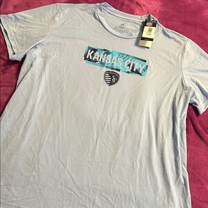 ADIDAS SPORTING KANSAS CITY LIGHT BLUE LOCAL POP SHORT SLEEVE T SHIRT